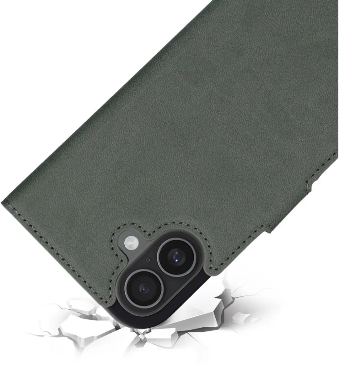 Mobiparts MP-131686 Hoesje iPhone 17 - Wallet Eco Leer Groen