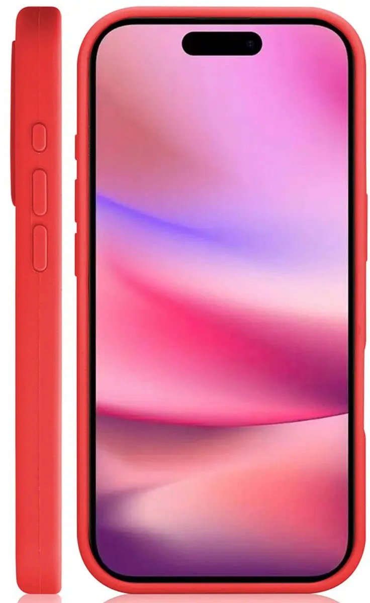 MobiQ Liquid Silicone Hoesje iPhone 16 Plus - Rood - MPN 46-00137
