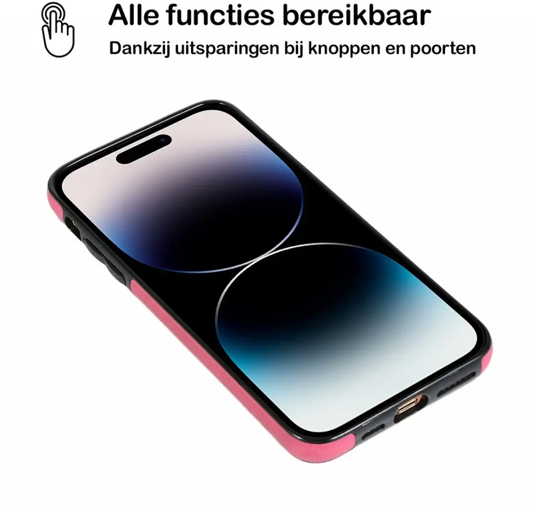 MobiQ 2-in-1 Wallet Case iPhone 13 Mini - 3 Pasjes - Roze
