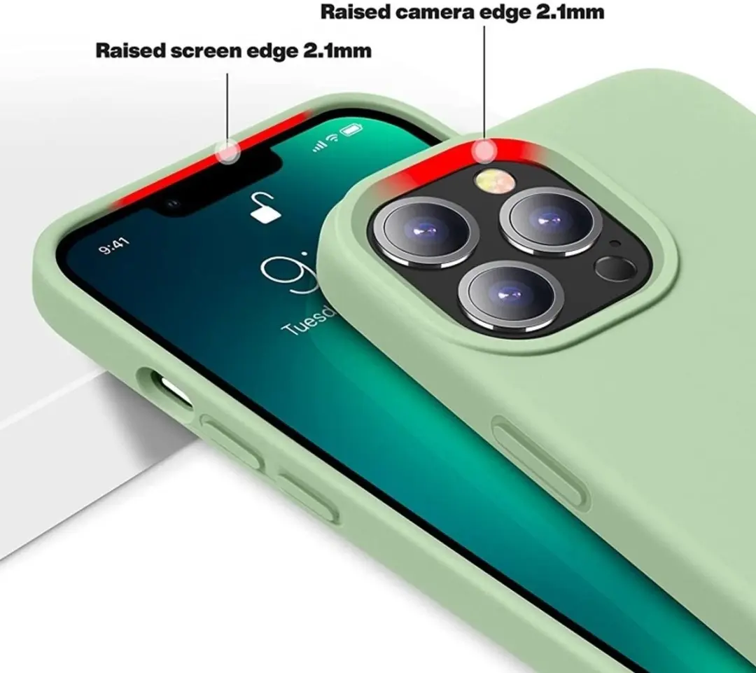 MobiQ iPhone 13 Mini Siliconen Hoesje - Mint Groen