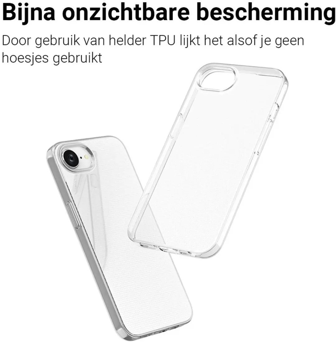 MobiQ Hoesje iPhone 16e 46-00817 - Transparant