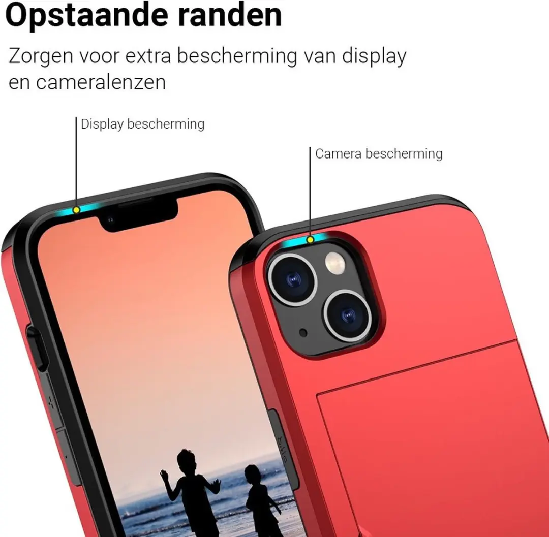 MobiQ iPhone 15 Plus Pashoesje - Rood - MPN 13-03077