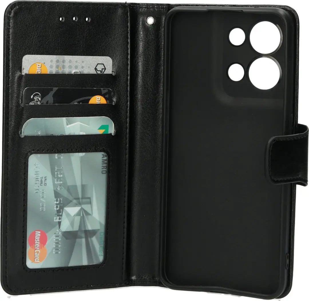 Mobiparts MP-123187 Hoesje Oppo Reno8 - Wallet/Eco Leer - 3 Pasjes - Zwart