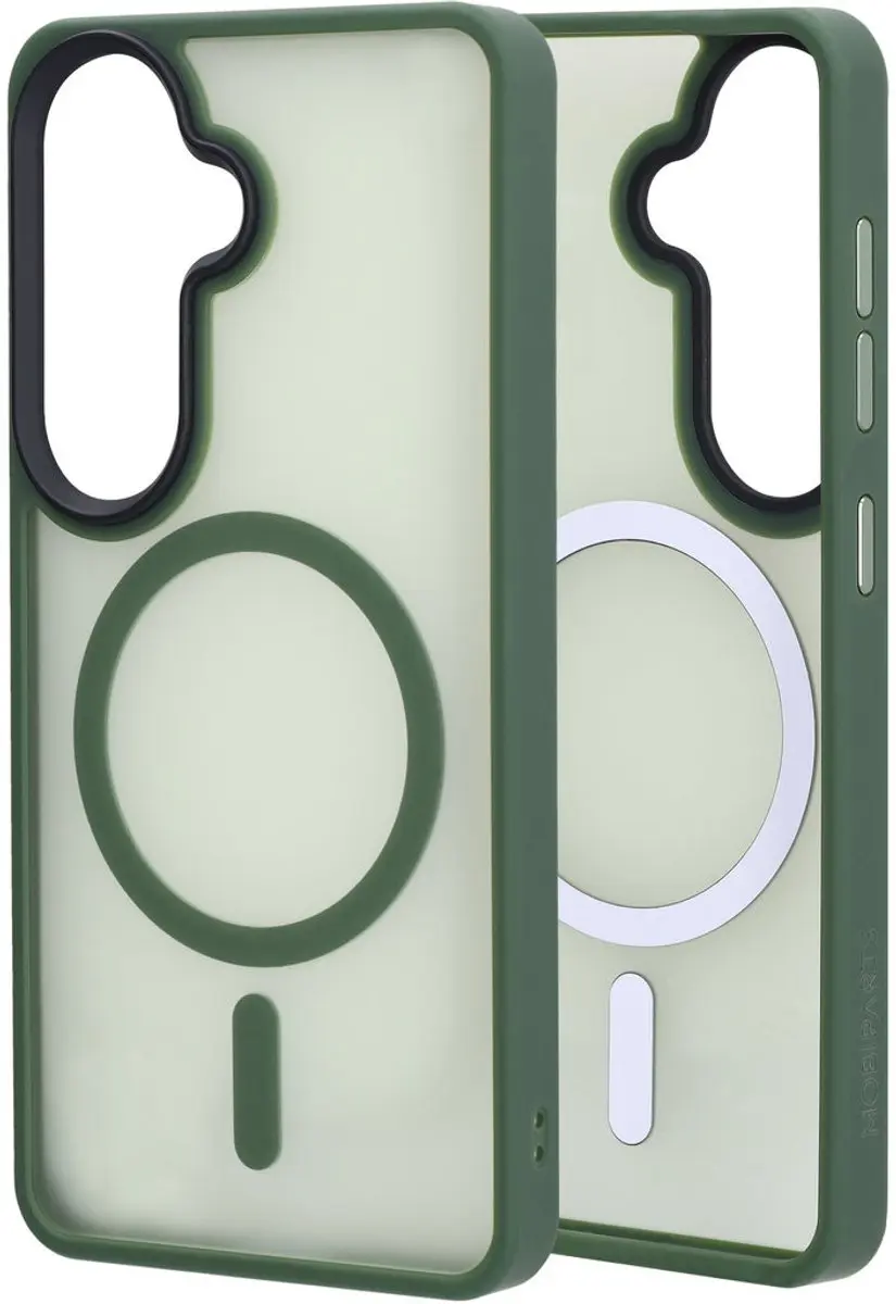 Mobiparts Hoesje Samsung Galaxy S26 Hardcover MagSafe Groen