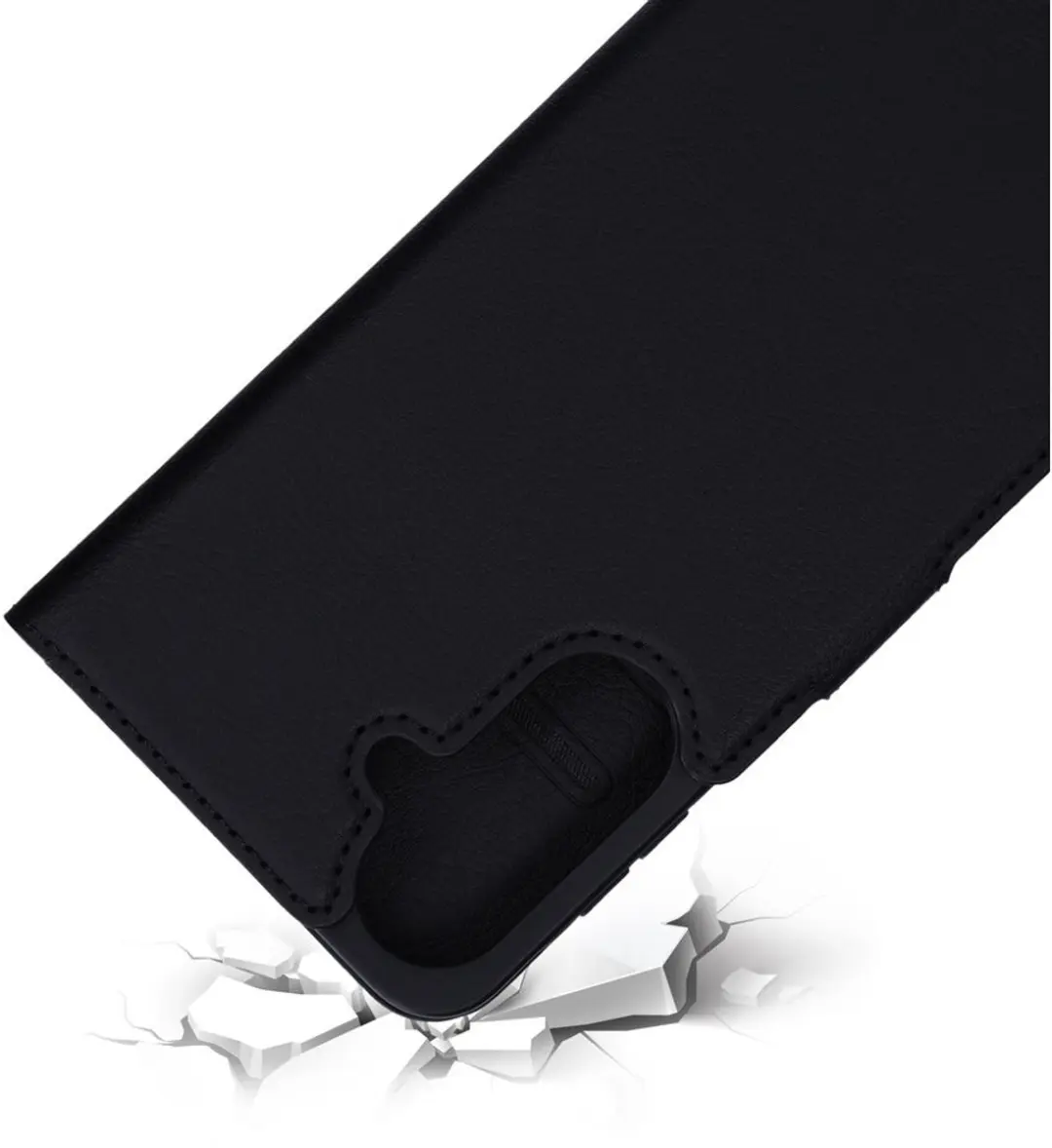 Mobiparts MP-100055 Hoesje Samsung Galaxy A37 - Wallet - Eco Leer - Zwart