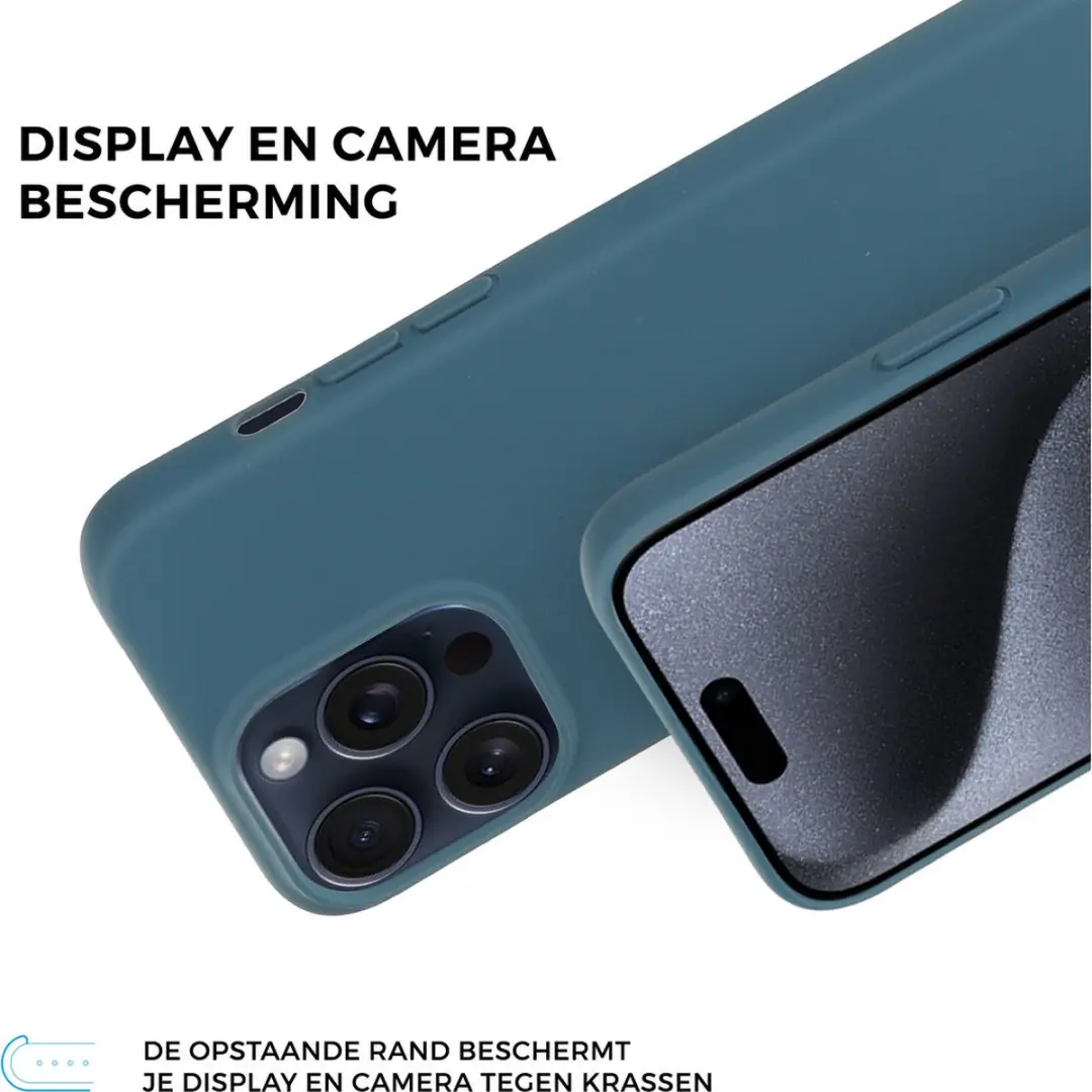 Mobiparts MP-5002029 Hoesje iPhone 15 Pro Max - Blauw