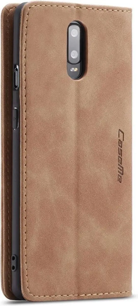 Caseme Book Case OnePlus 7 - 2 Pasjes - Bruin