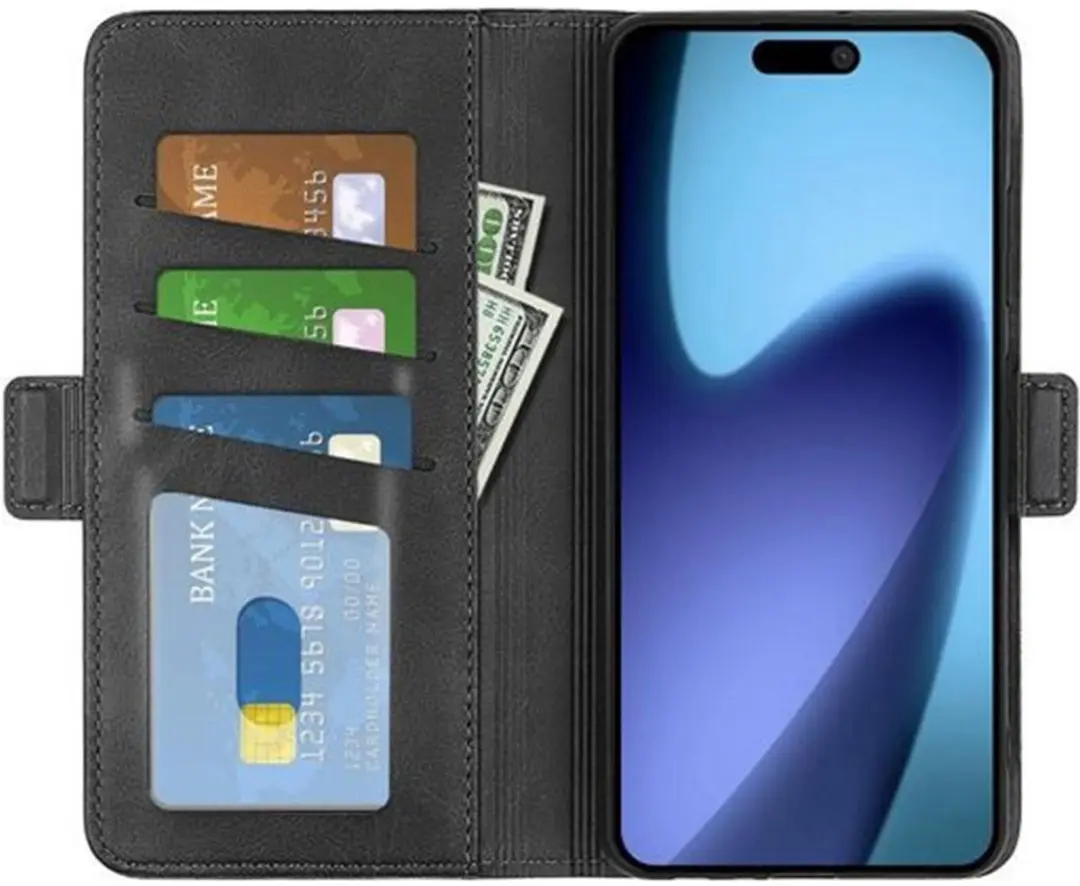 MobiQ PU Lederen Wallet Hoesje iPhone 17 Air