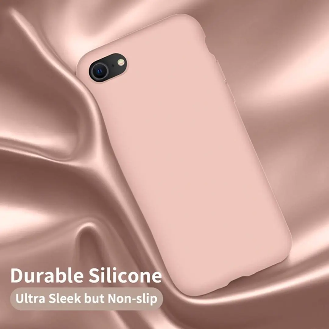 MobiQ Liquid Silicone Hoesje 13-01582 - iPhone 7/8/SE - Lichtroze