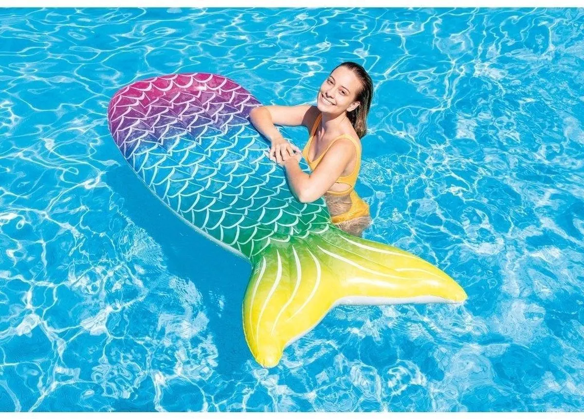 Intex Zeemeermin Luchtbed Multicolor - afbeelding 4 van 6