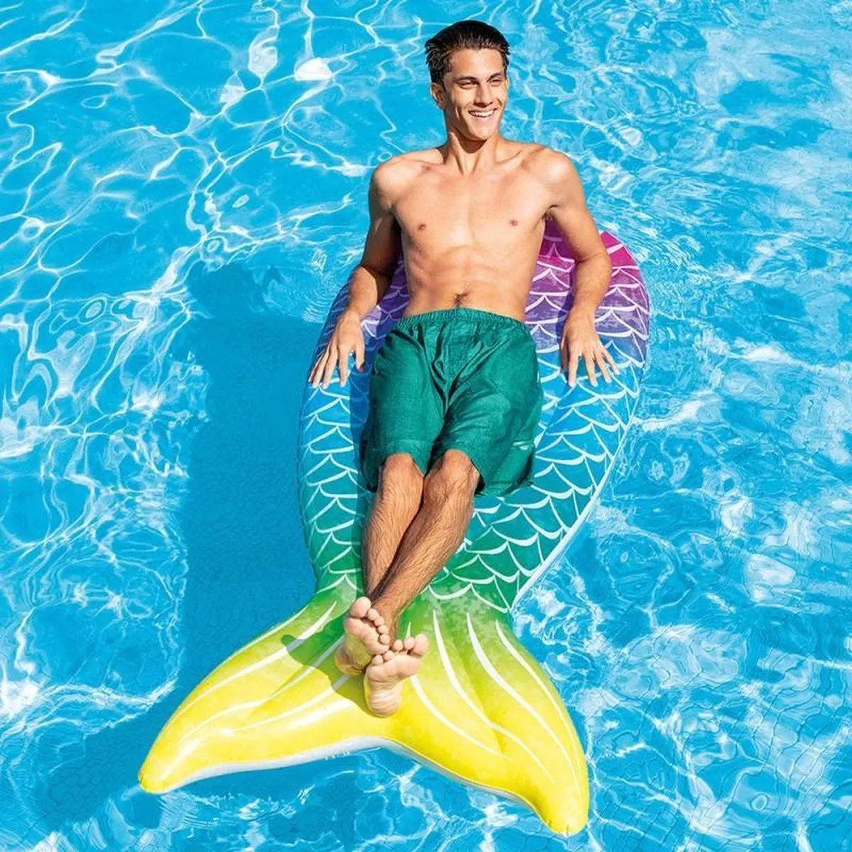 Intex Zeemeermin Luchtbed Multicolor - afbeelding 6 van 6