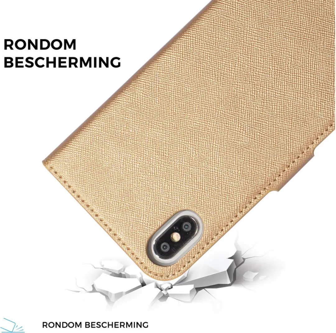 Mobiparts Saffiano Wallet Hoesje iPhone 11 Pro Max - 3 Pasjes - Bruin/Koper