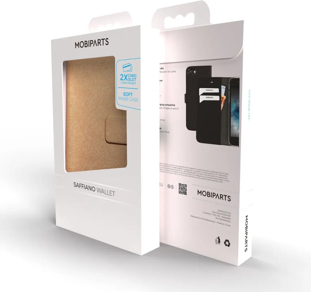 Mobiparts Saffiano Wallet Hoesje iPhone 11 Pro Max - 3 Pasjes - Bruin/Koper