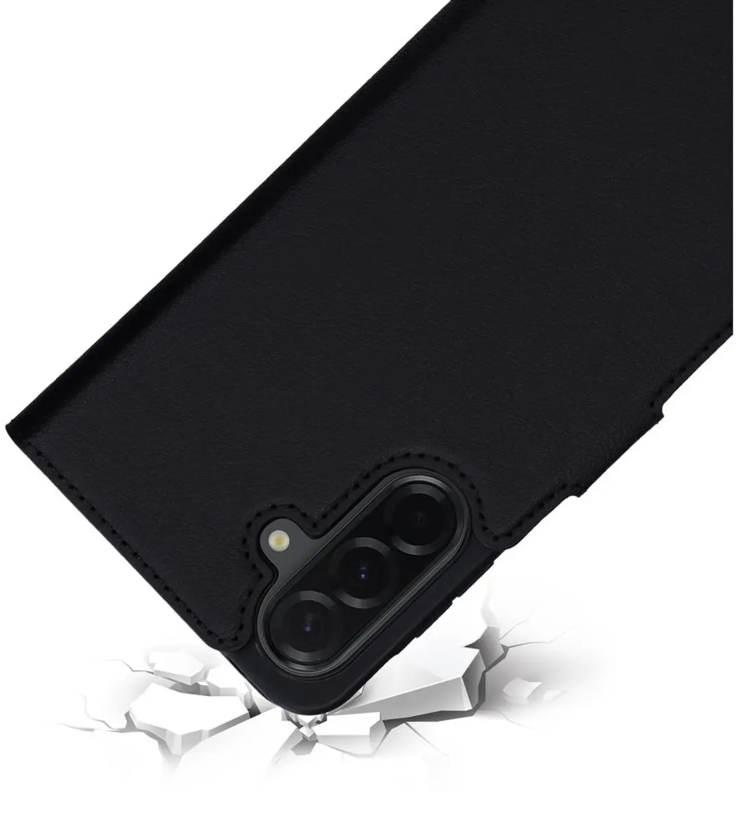 Mobiparts MP-128748 Hoesje Samsung Galaxy A36 - Wallet - Eco Leer - Zwart