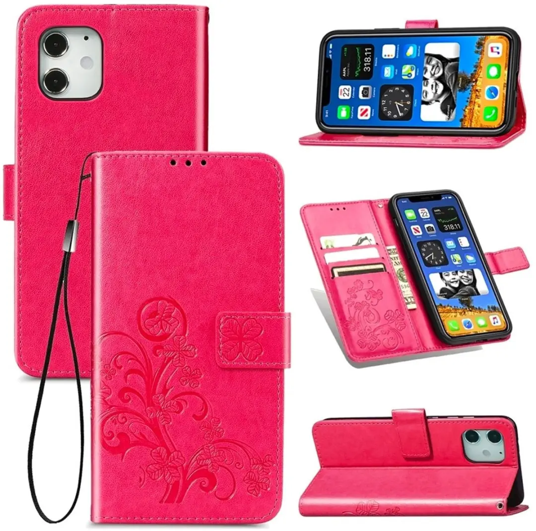 MobiQ 13-00129 Fashion Wallet Cover - Roze - 3 Pasjes