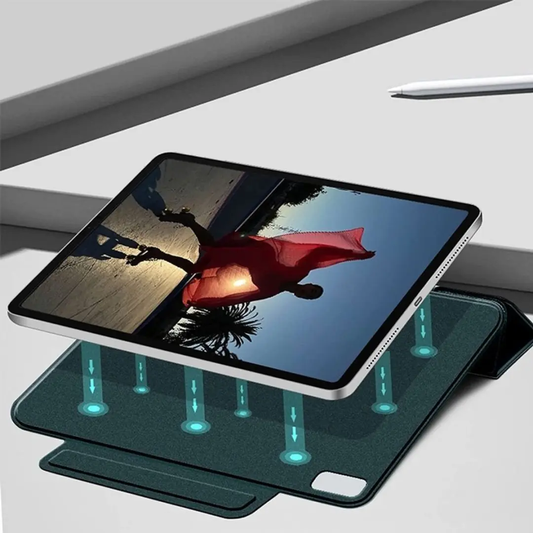 MobiQ Magnetische Folio Case 46-00928 - iPad Air 11 (2025) - Donkergroen