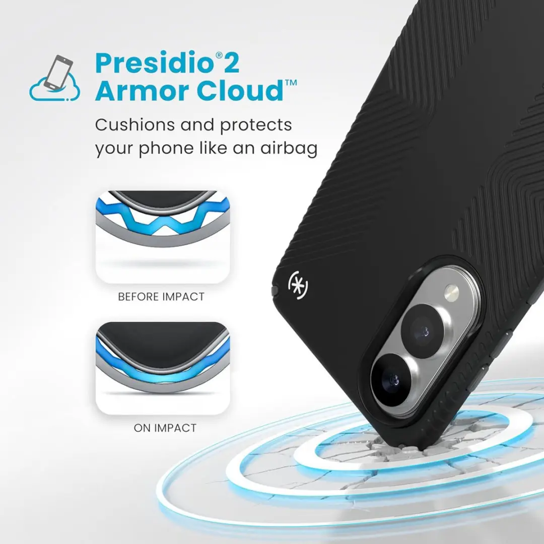 Speck Presidio2 Grip 150932-3205 Hoesje - Samsung Galaxy S25 Edge - Zwart
