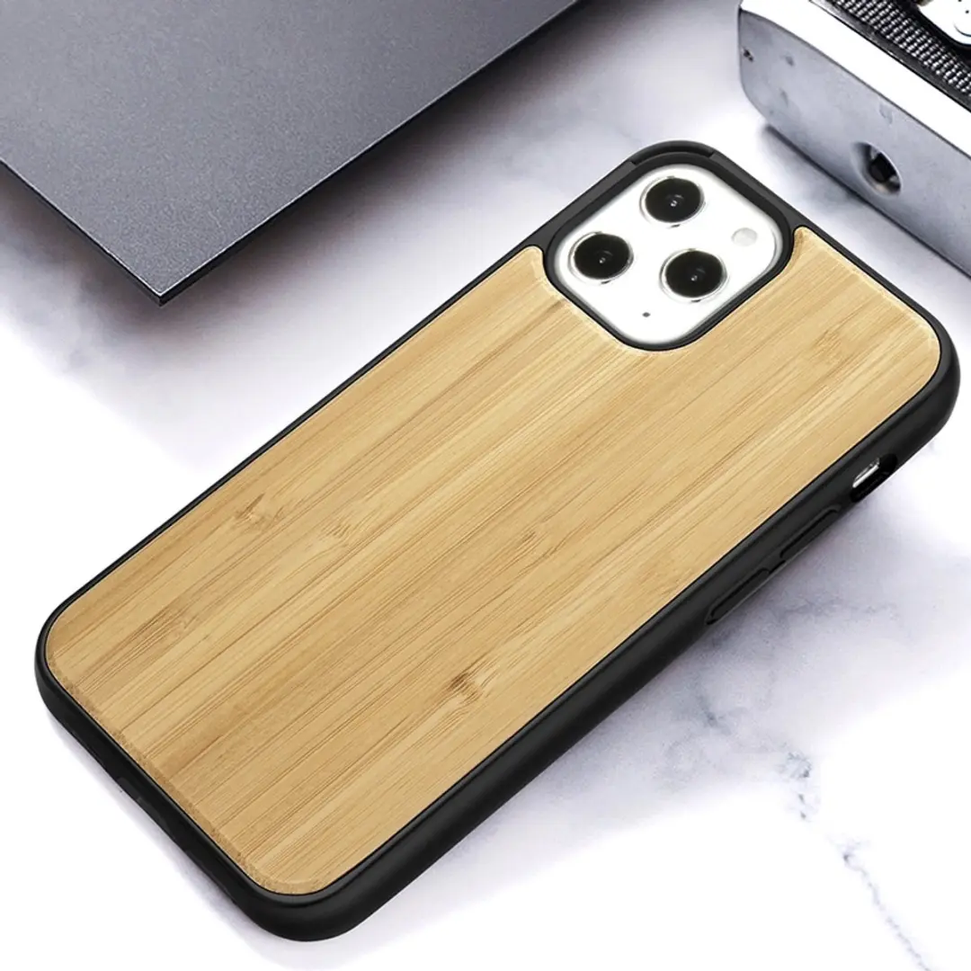MobiQ Houten Hoesje iPhone 12 Pro Max - Bamboe - MPN 13-00577