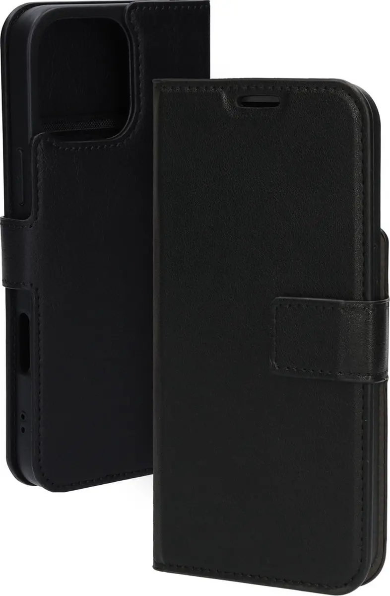 Mobiparts MP-127204 Hoesje iPhone 16 Pro Max - Wallet Eco Leer - Zwart - afbeelding 6 van 6
