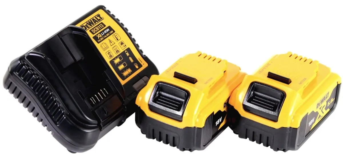 DeWalt DCS 355 P2 Accu-Oscillator Multitool 18V - 2x 5,0Ah + Oplader + 22 Stuks - afbeelding 2 van 5