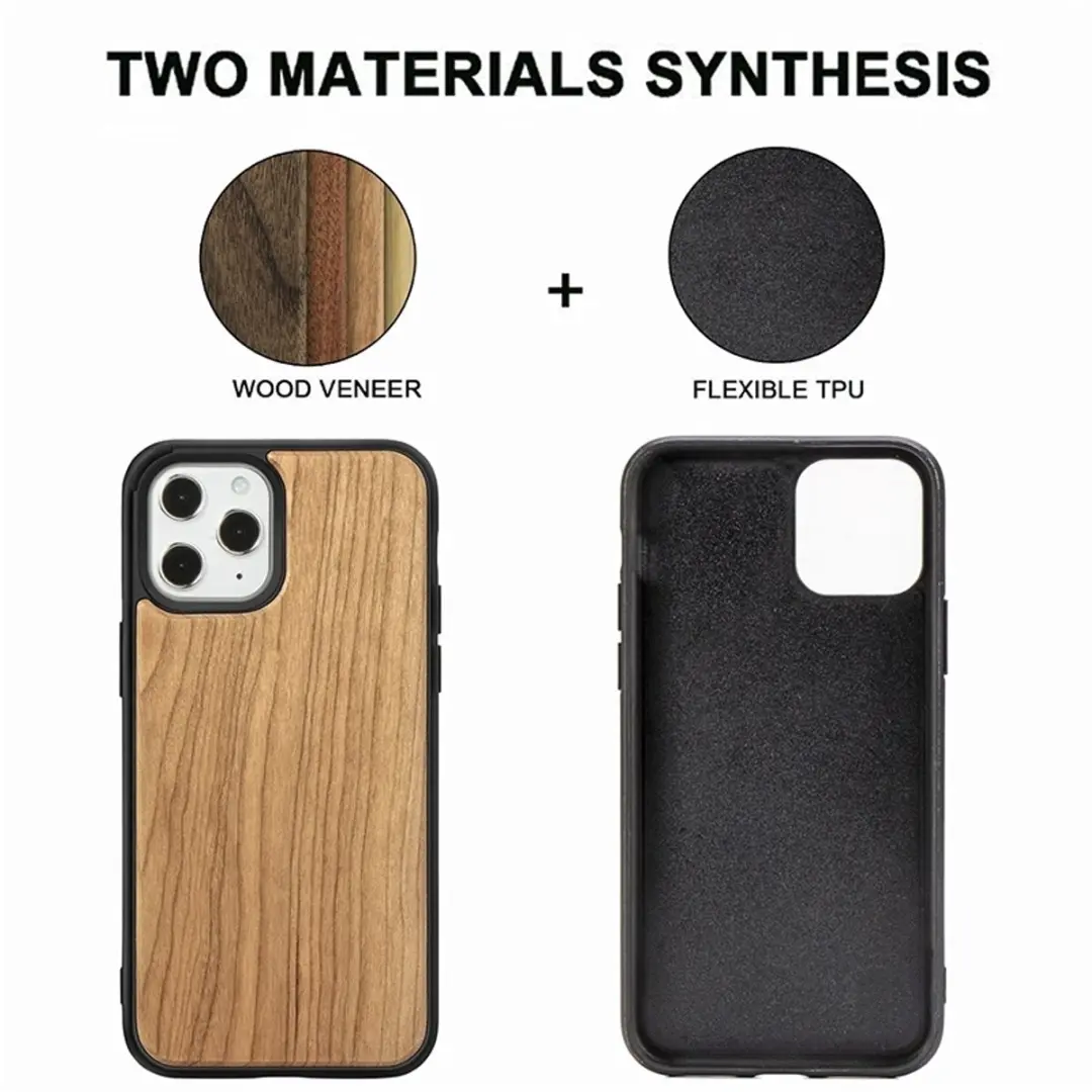 MobiQ Houten Hoesje iPhone 14 Pro - Kersen - MPN 13-02084