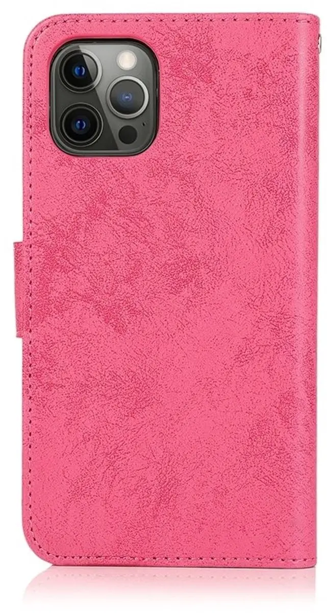 MobiQ Classic Wallet Case iPhone 16 - roze - MPN 46-00077