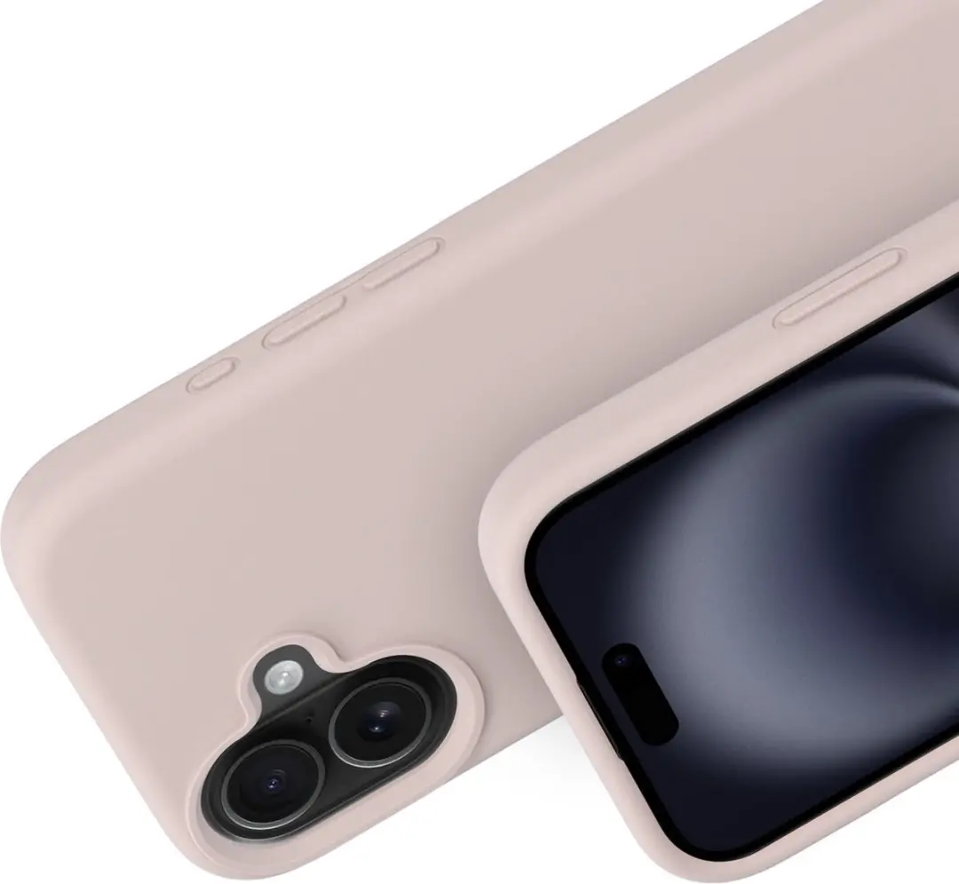 Mobiparts MP-127668 Hoesje iPhone 16 - Siliconen - Beige Roze