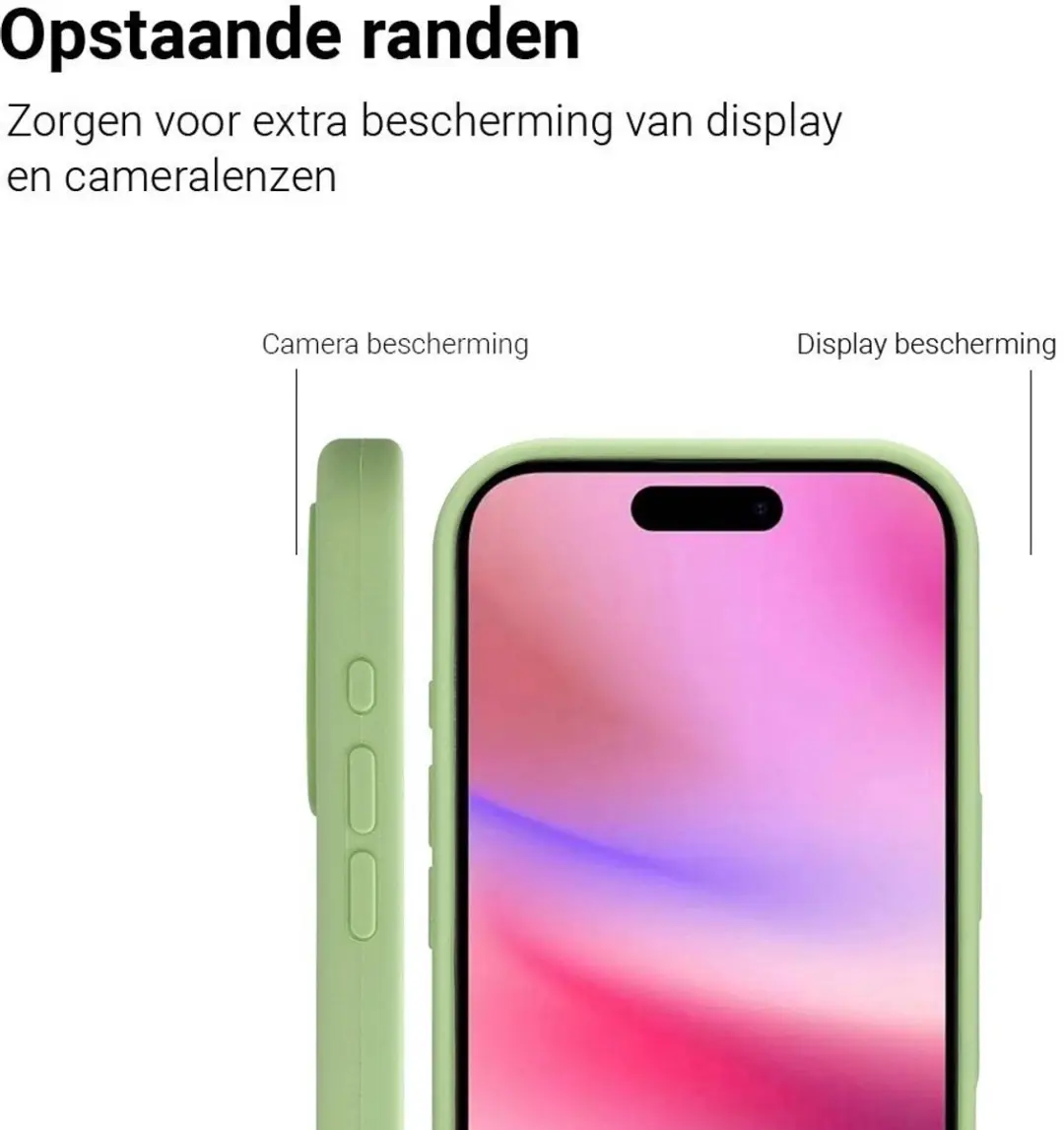MobiQ Liquid Siliconen Hoesje iPhone 17 Pro Max 46-01437 - Mintgroen