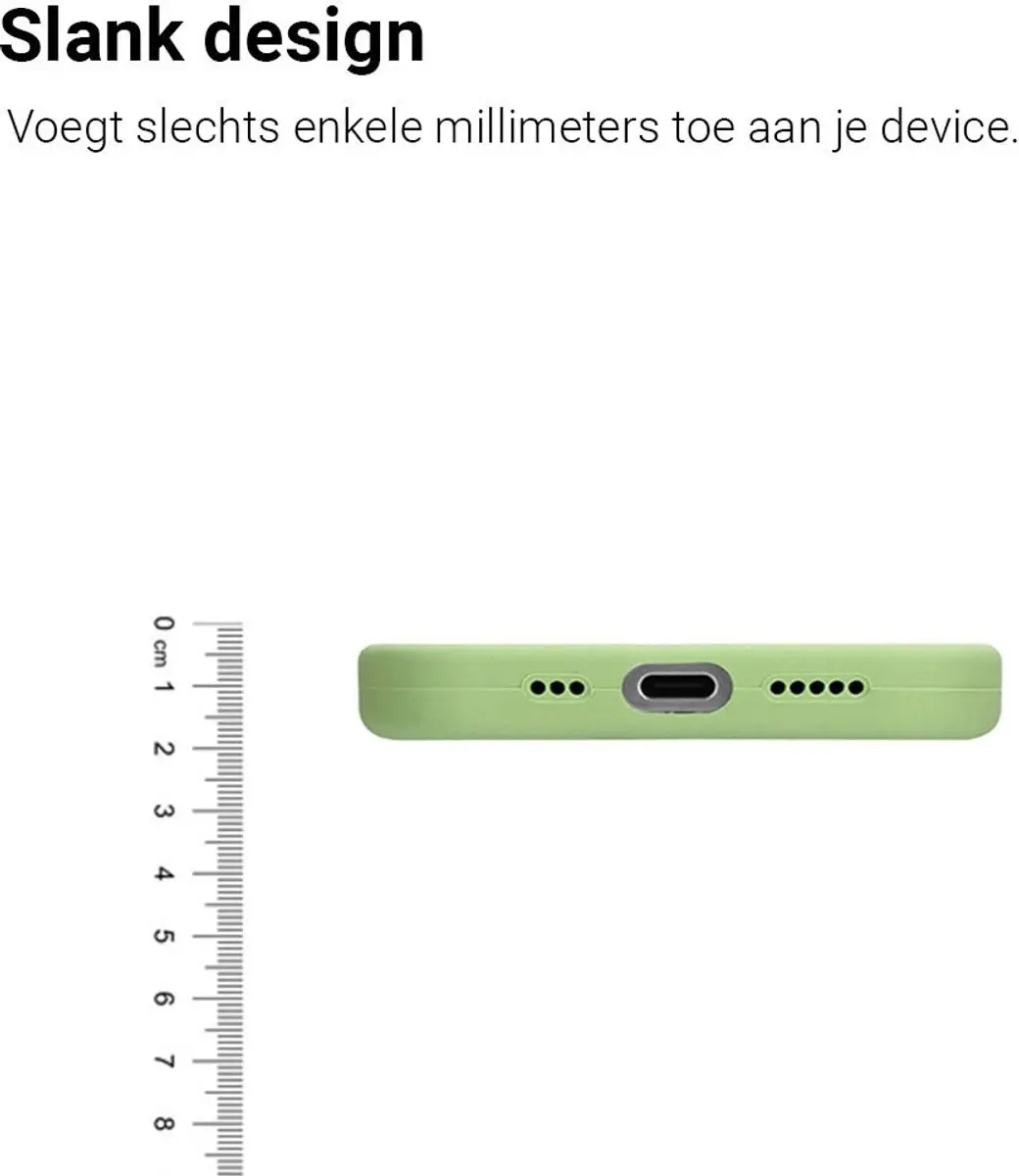 MobiQ Liquid Siliconen Hoesje iPhone 17 Pro Max 46-01437 - Mintgroen