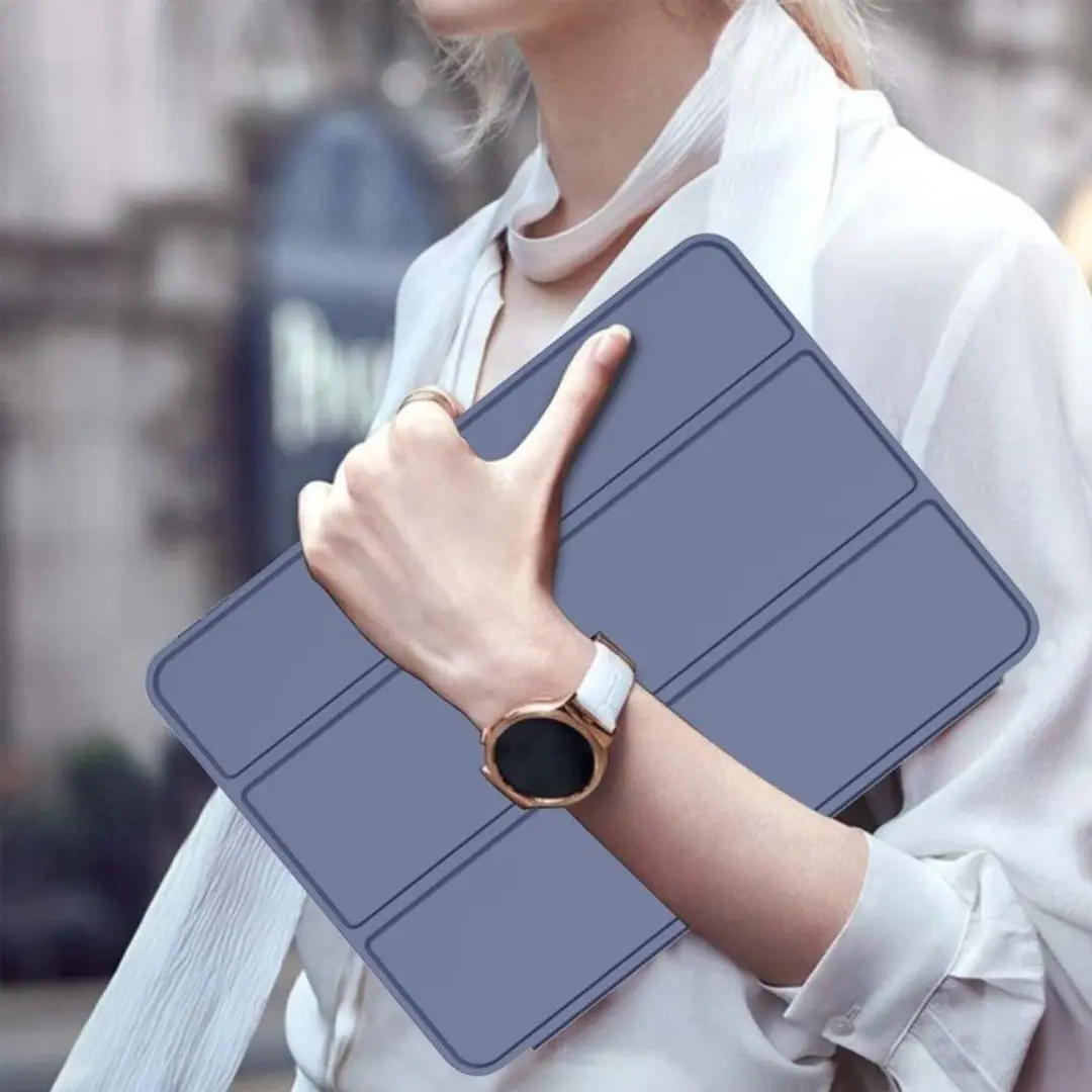 MobiQ Flexibele Trifold Hoes 46-00790 - iPad 11 inch - Lavender Grey