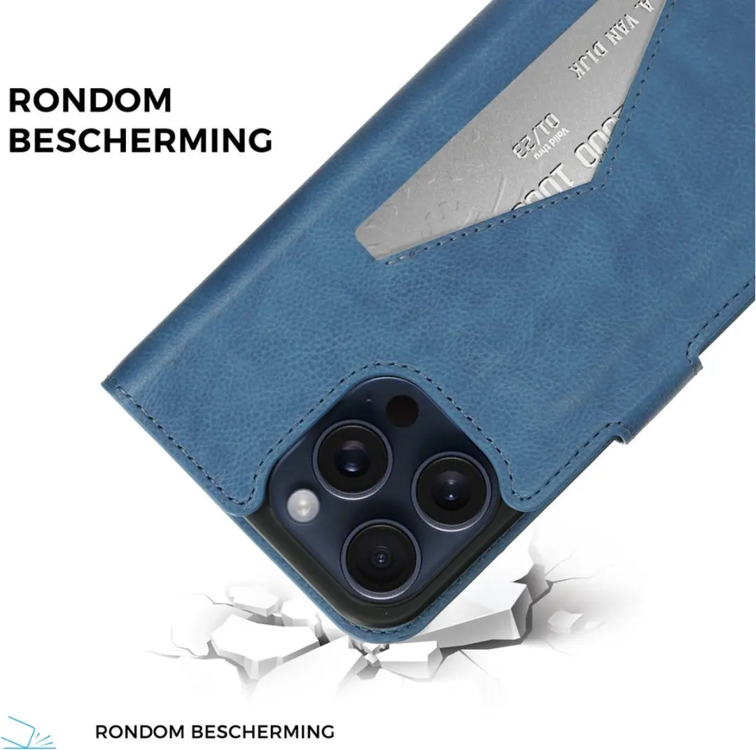 Mobiparts Classic Wallet Hoesje iPhone 15 Pro Max MP-5001821 - Blauw