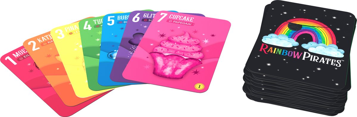 Goliath Rainbow Pirates (NL) - Kaartspel - Partyspel - Makkelijk mee te nemen op reis!