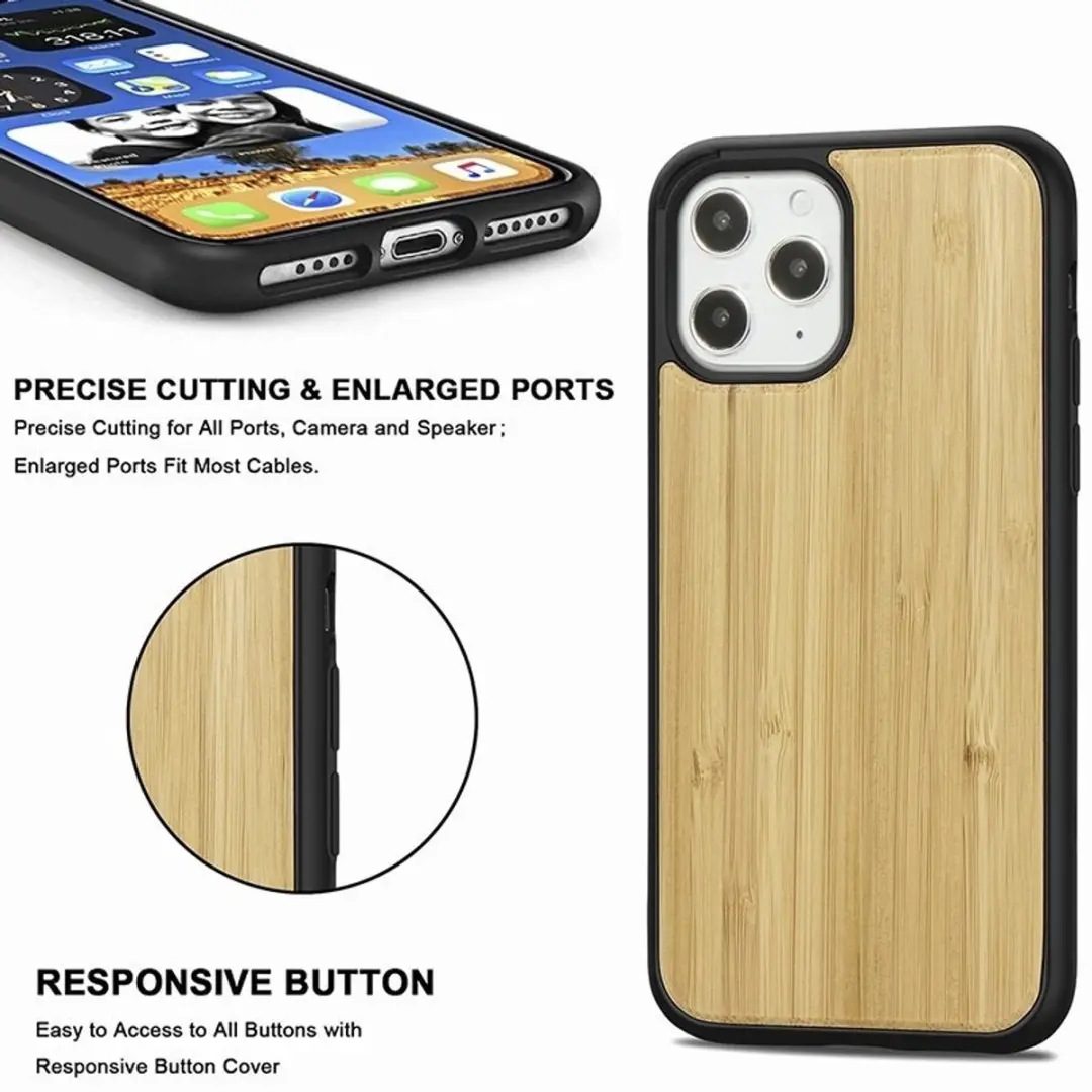 MobiQ Houten Backcover iPhone 17 - Bamboe - MPN 46-01174