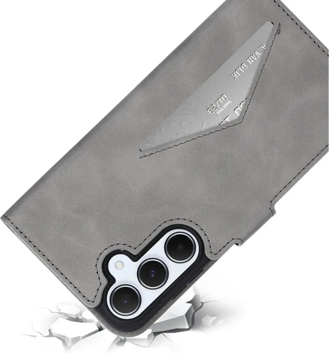 Mobiparts MP-125934 Hoesje Samsung Galaxy A55 - Wallet Grijs - afbeelding 6 van 6