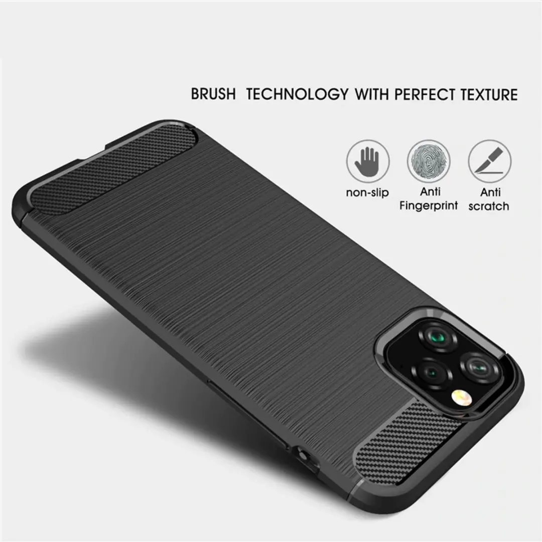 MobiQ Carbon Look Hoesje iPhone 11 - Rood - mobiq-15408