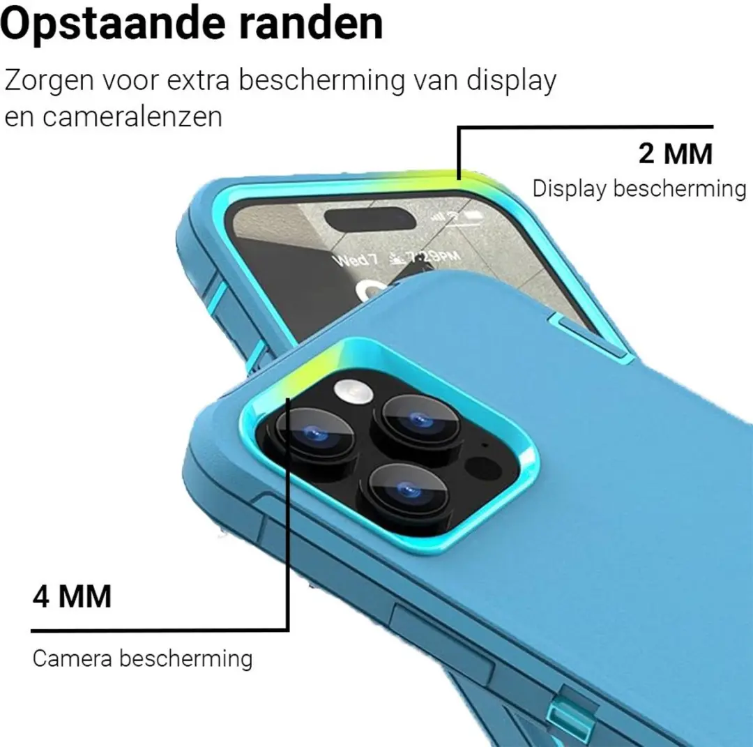 MobiQ 13-02098 iPhone 14 Pro Hoesje - Blauw