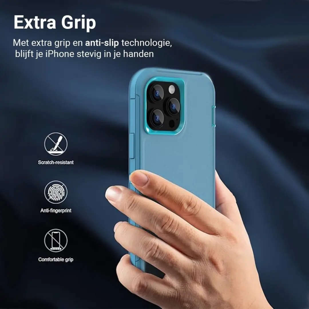 MobiQ 13-02098 iPhone 14 Pro Hoesje - Blauw