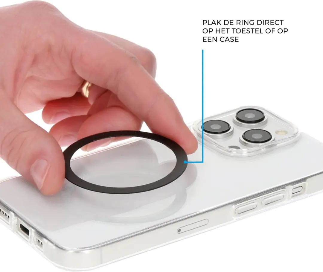 Mobiparts MagSafe Ring Black - 2 Stuks