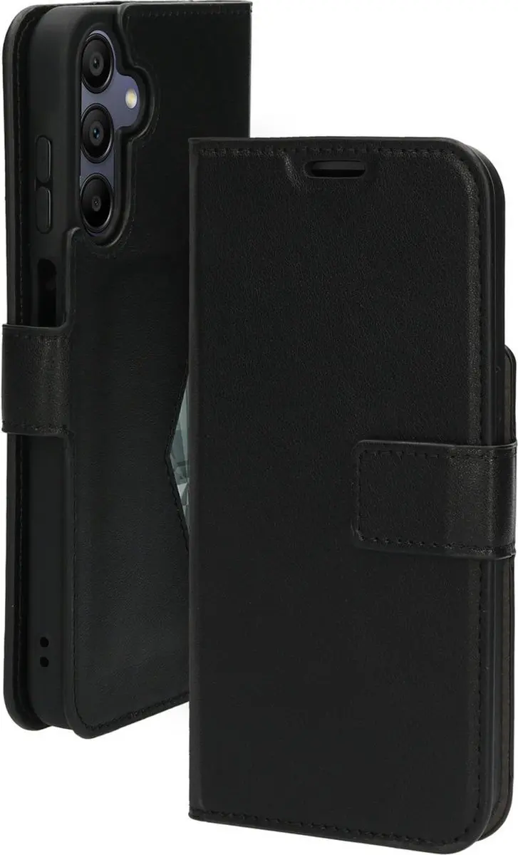 Mobiparts MP-125657 Hoesje Samsung Galaxy A15 - Wallet - Eco Leer - Zwart