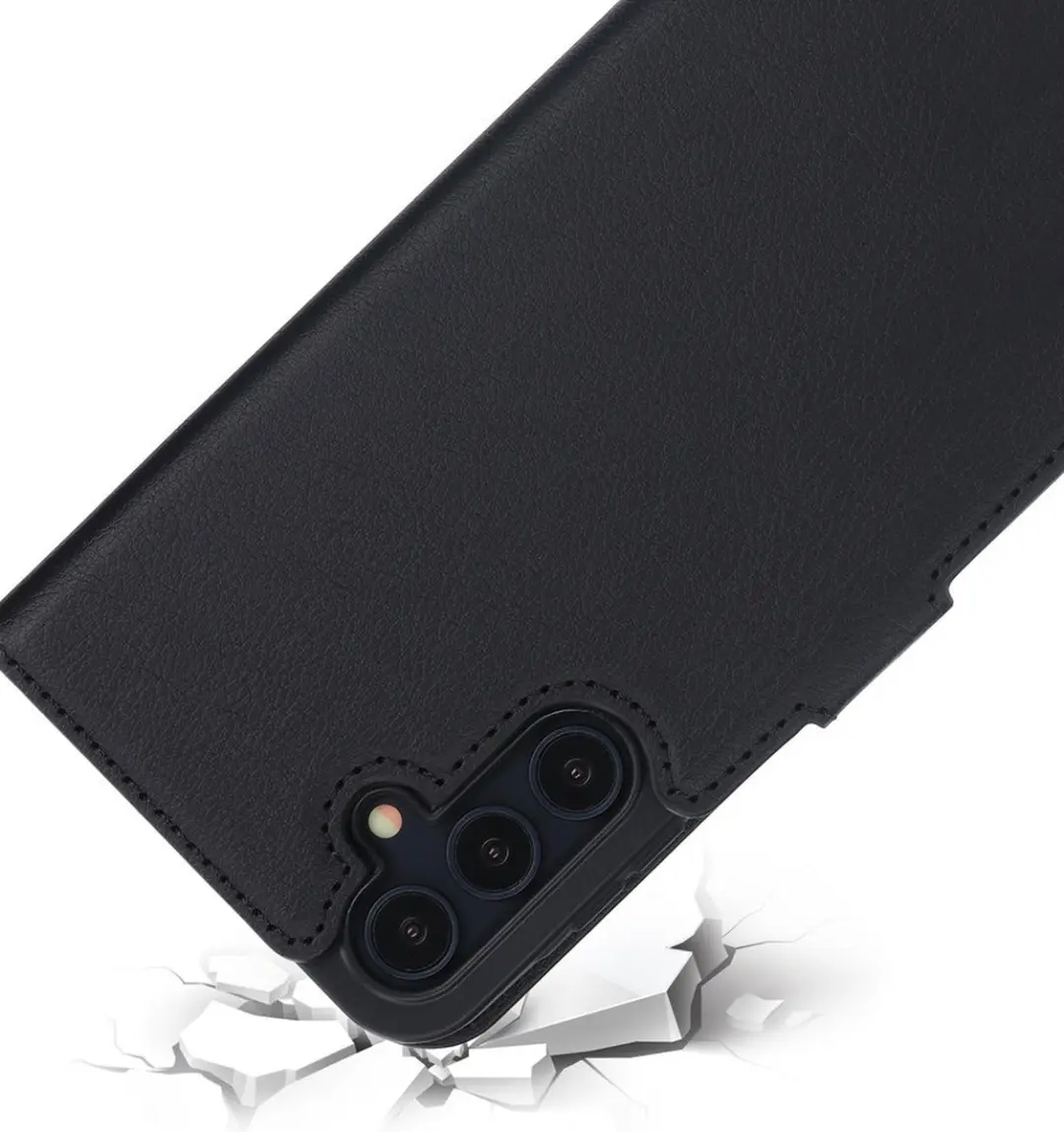 Mobiparts MP-125657 Hoesje Samsung Galaxy A15 - Wallet - Eco Leer - Zwart
