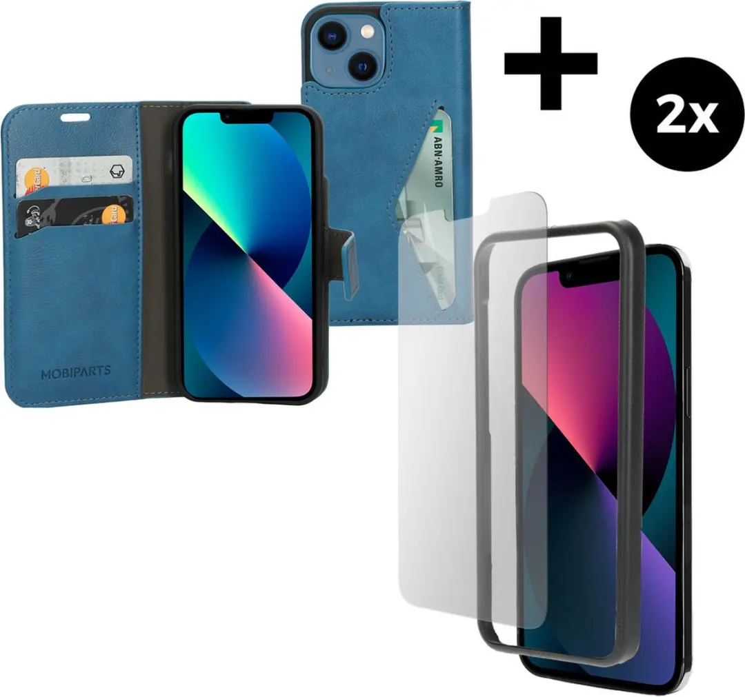 Mobiparts Classic Wallet Hoesje iPhone 13 Mini - Blauw MP-5000554