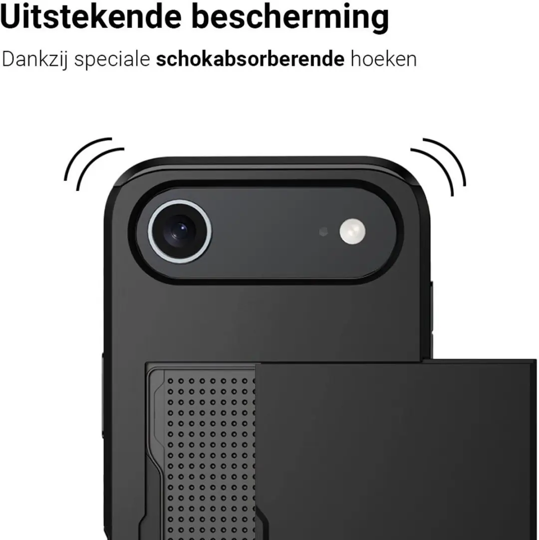 MobiQ Hybrid Card iPhone Air Hoesje 46-01118 - Zwart