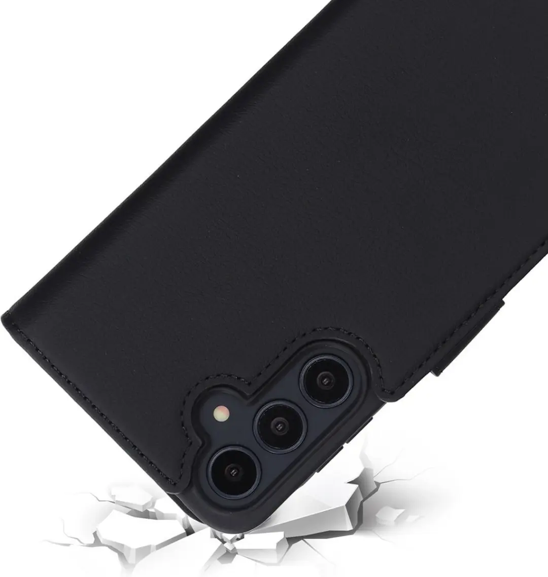 Mobiparts MP-127158 Leather Wallet Case - Samsung Galaxy A35 - Zwart