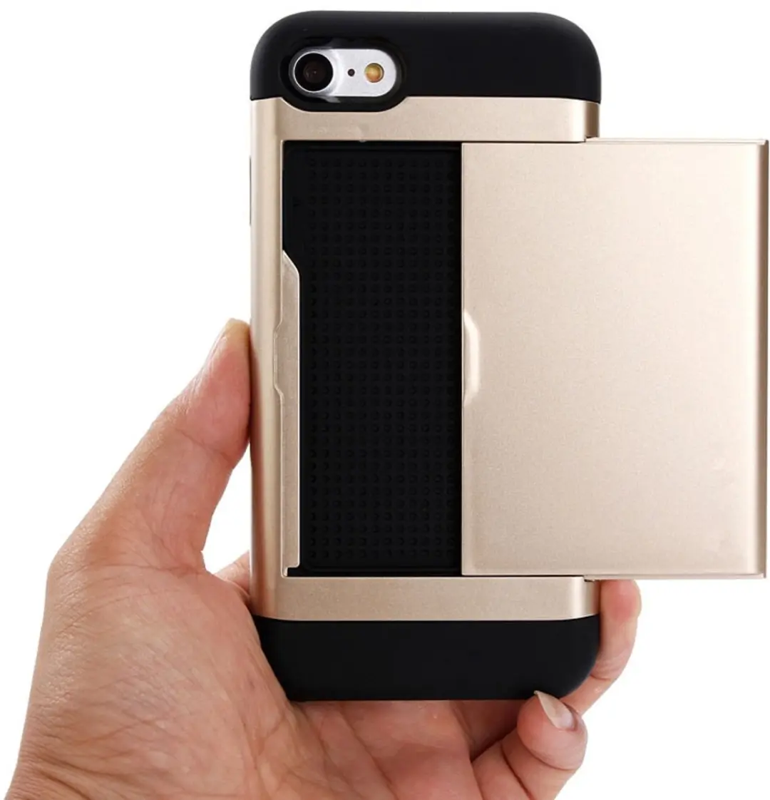 MobiQ Pashoesje iPhone SE/8/7 - 2 Pasjes - Rosé Gold