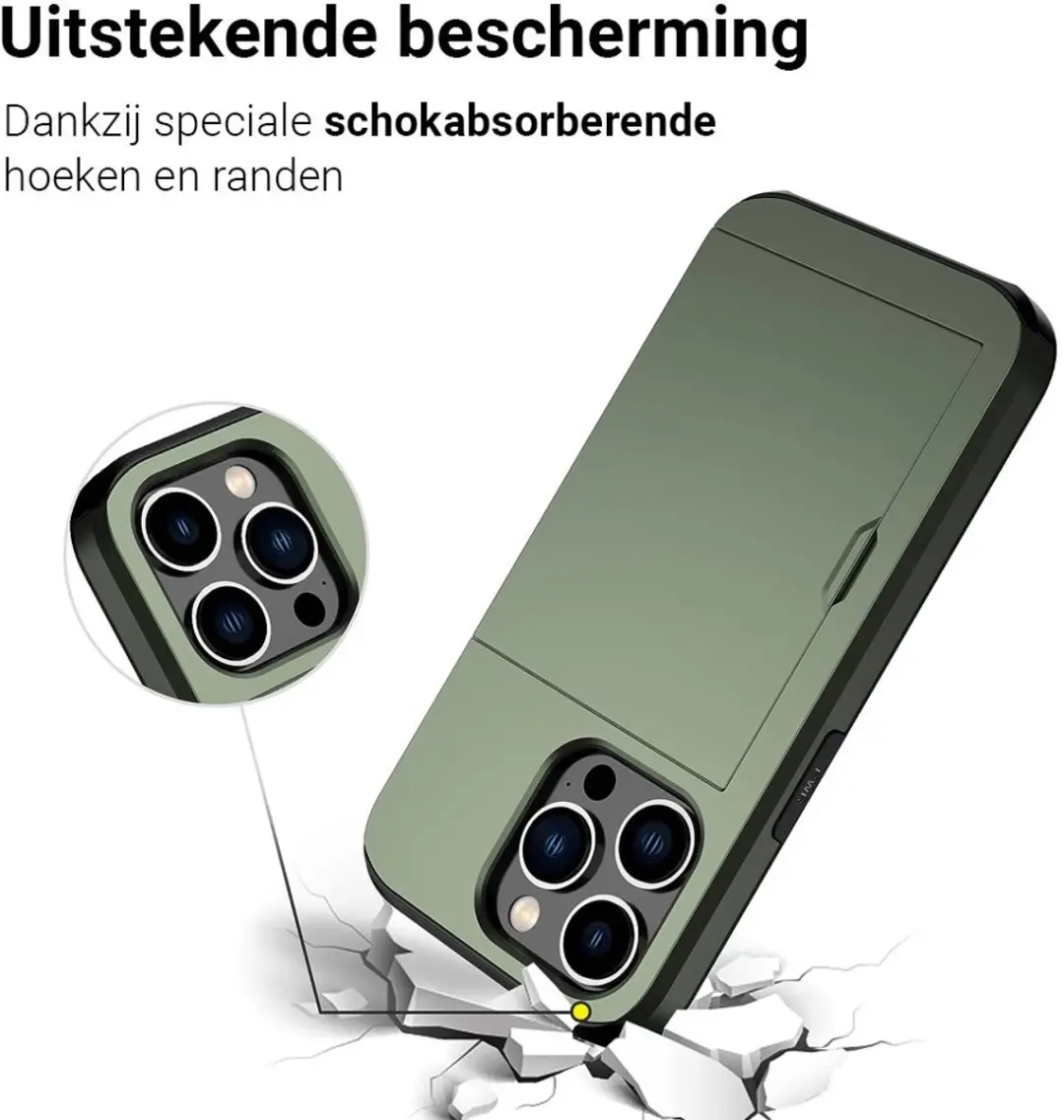 MobiQ iPhone 14 Pro Max Pashoesje - 2 Pasjes - Groen