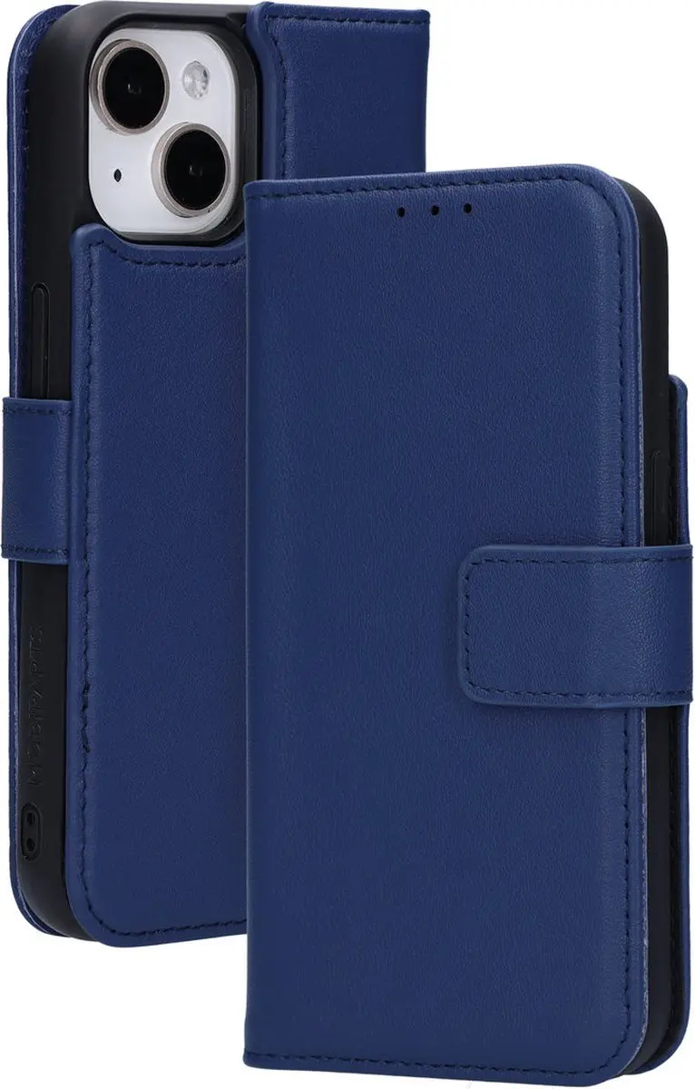 Mobiparts MP-128815 Hoesje iPhone 13/14/15 - MagSafe Leder Wallet - Blauw