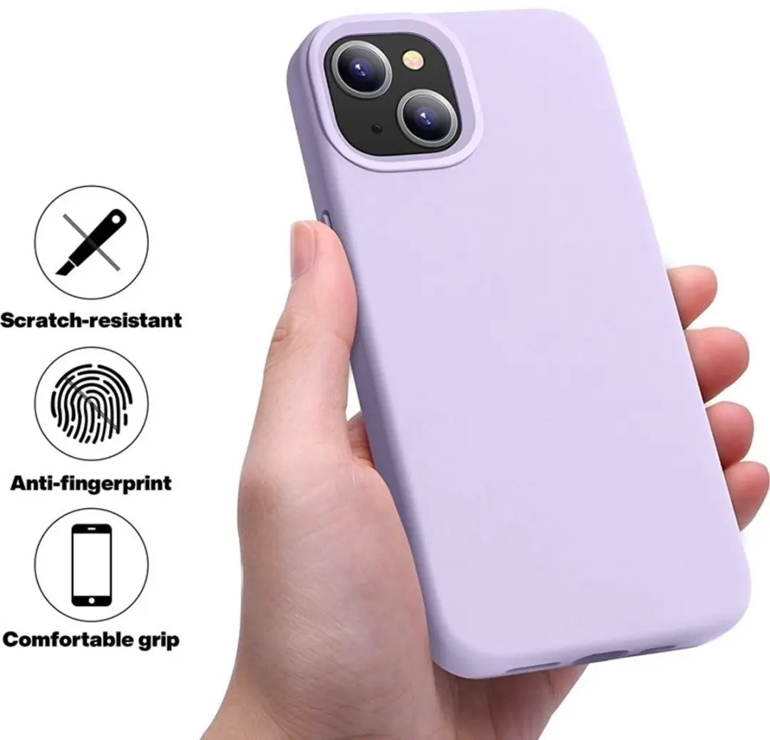 MobiQ iPhone 15 Siliconen Hoesje 13-02648 - Paars