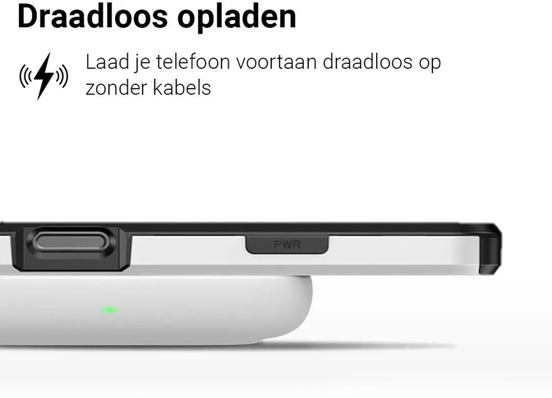 MobiQ Hybrid Card iPhone 17 Pro Max Hoesje 46-01140 - wit