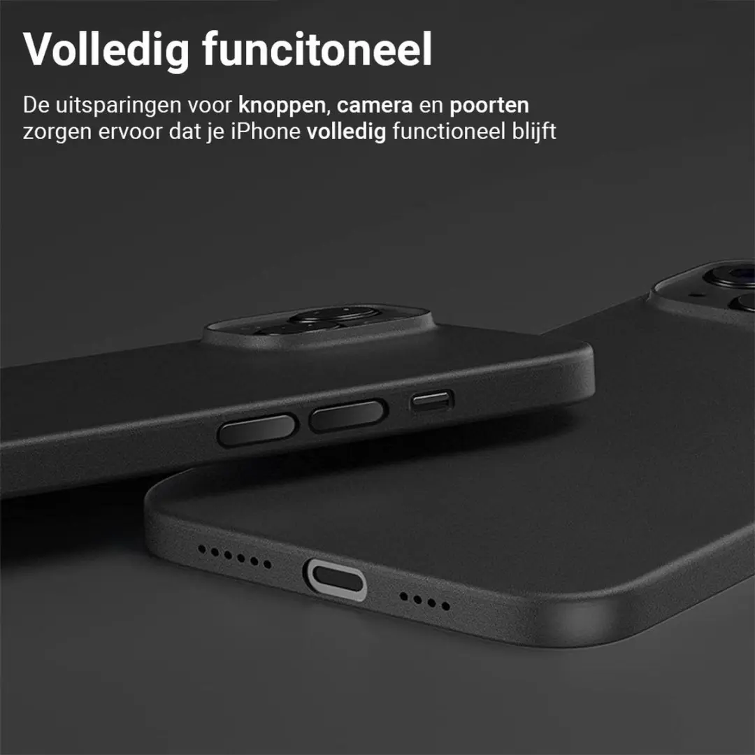 MobiQ 46-00130 Hoesje iPhone 16 Plus - Zwart