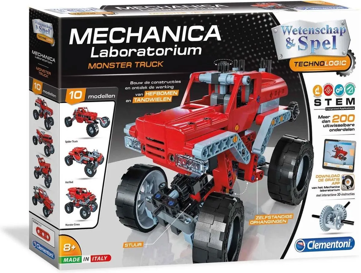 Clementoni Mechanics Monster Truck - 200 Onderdelen - Multicolor